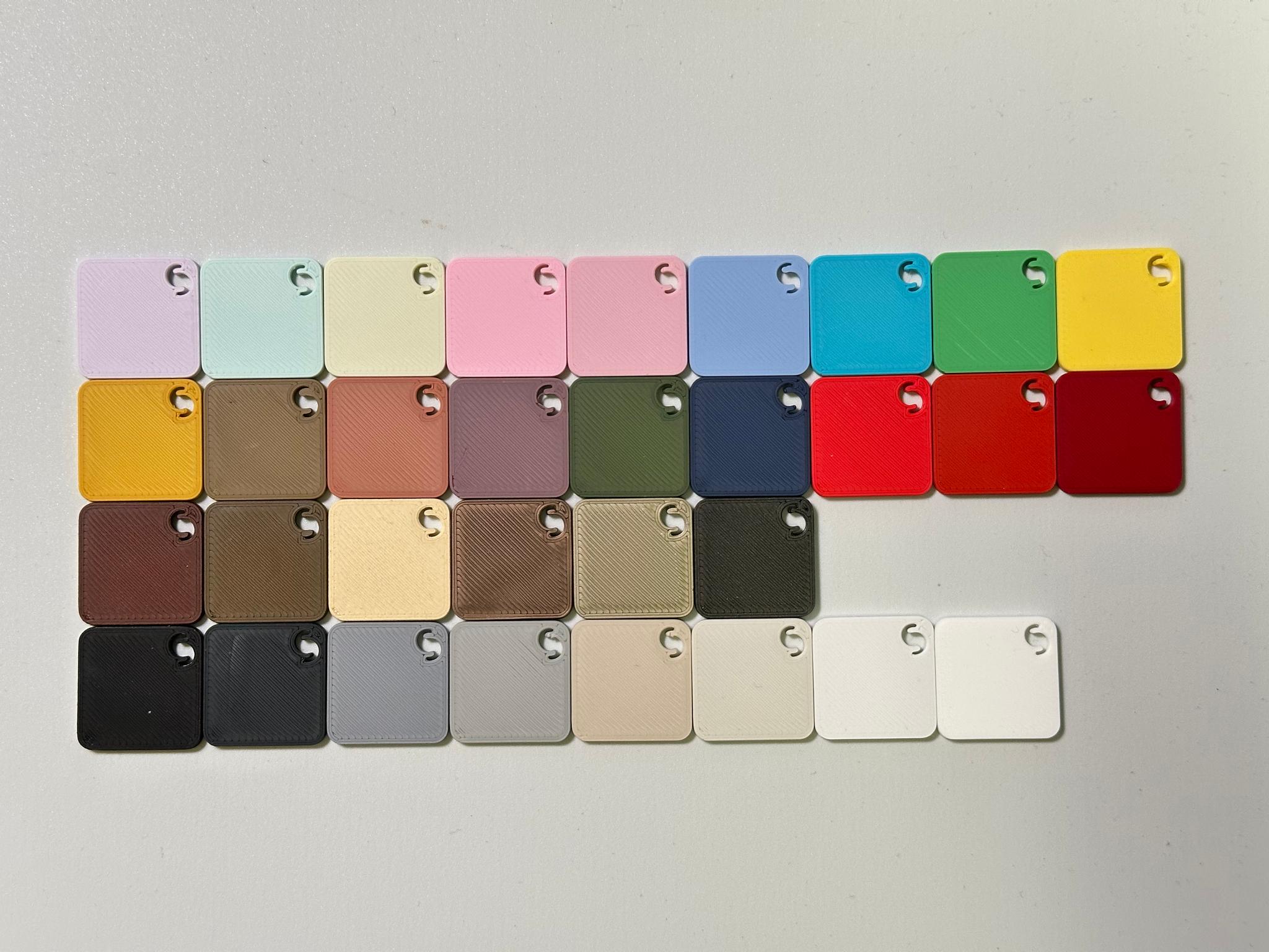 3Dプリンターカラーサンプルスウォッチ 32種1枚目の画像